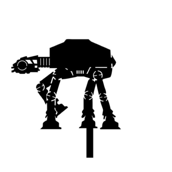 Large Hand Painted Acrylic Star Wars Walker Topper - Picture 2 of 2